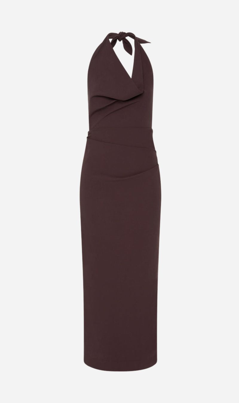 St Agni | Structural Tie Dress - Port