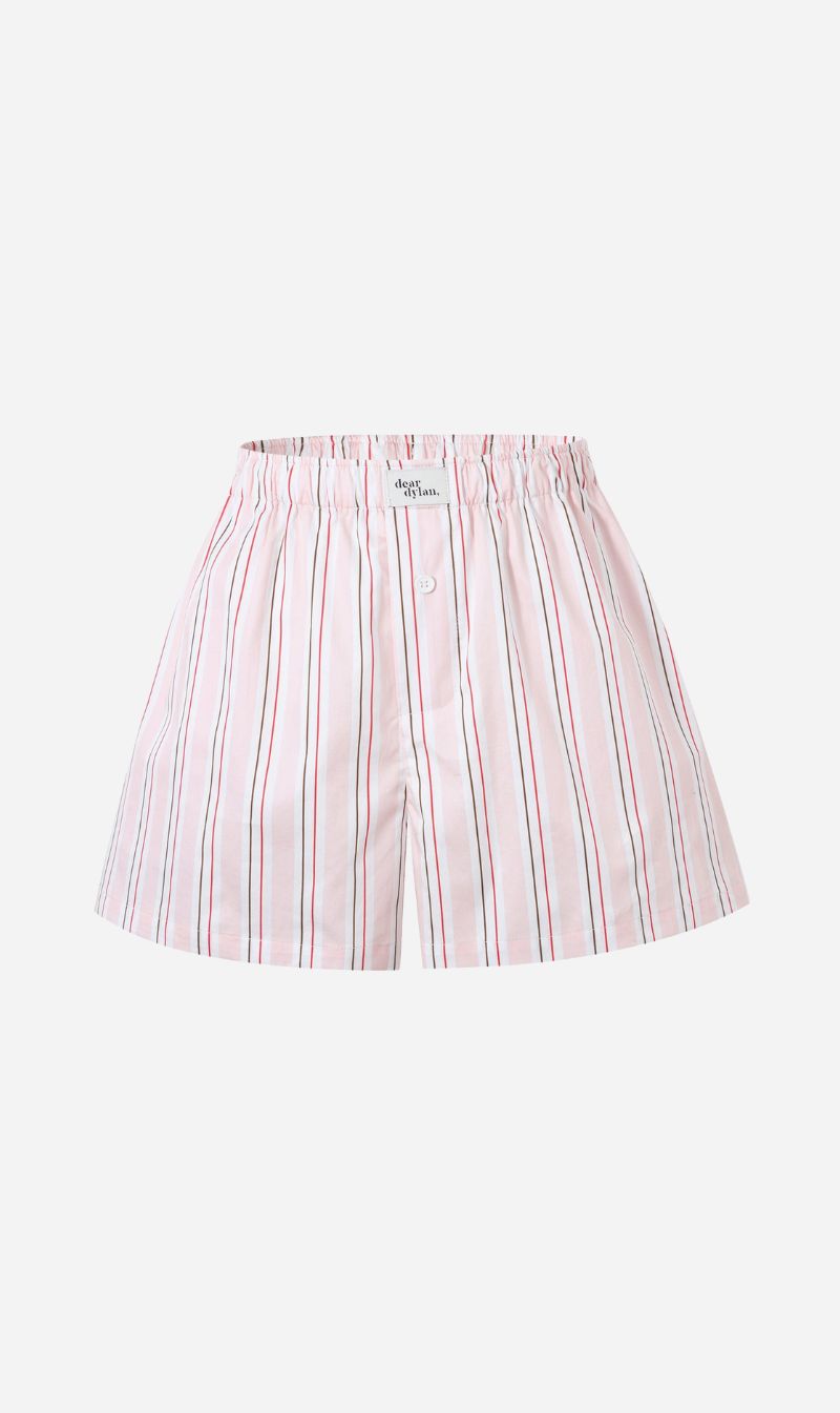 Dear Dylan | Boxer Short - Powder Pink Stripe