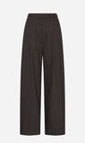 St Agni | Wool Pinstripe Tapered Pants - Mahogany