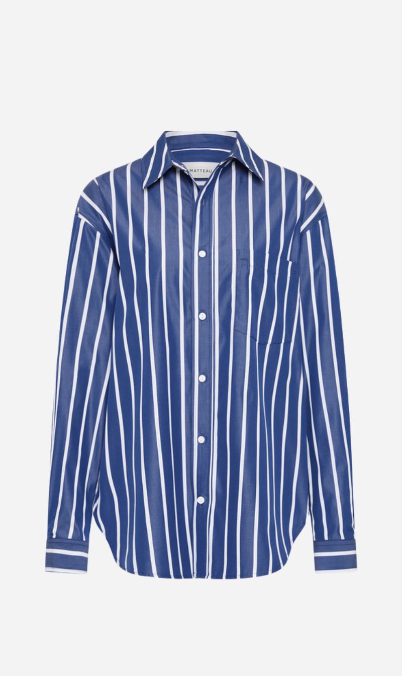 Matteau | Classic Stripe Shirt - Marine