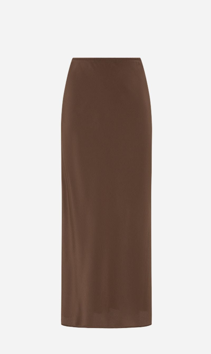 Matteau | Bias Elastic Skirt - Truffle