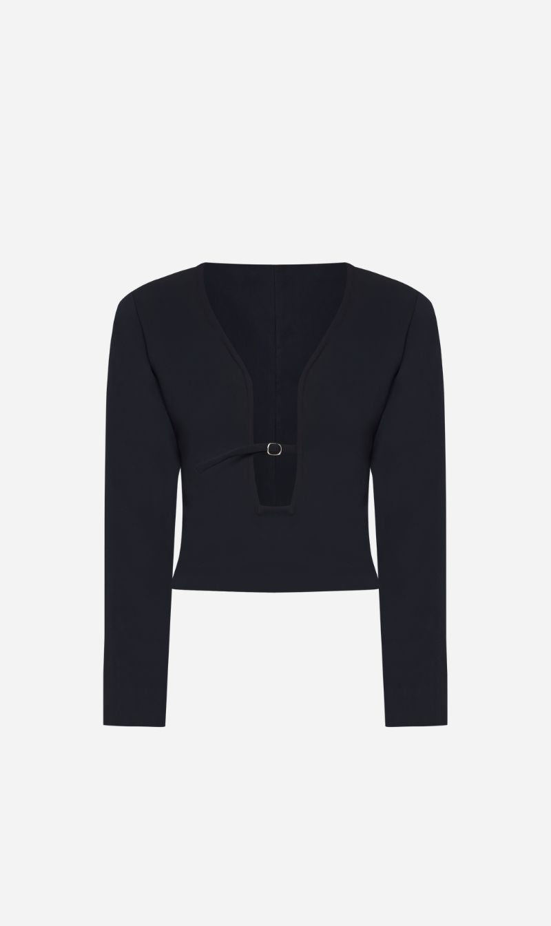 Wynn Hamlyn | Beck Longsleeve Top - Black