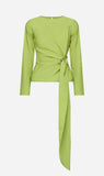 Wynn Hamlyn | Astrid Buckle Long Sleeve Top - Acid Green