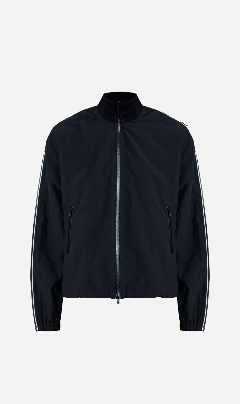 Wynn Hamlyn | Zipper Sleeve Bungy Jacket - Black/White