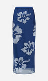 Wynn Hamlyn | Hibiscus Button Skirt - Navy