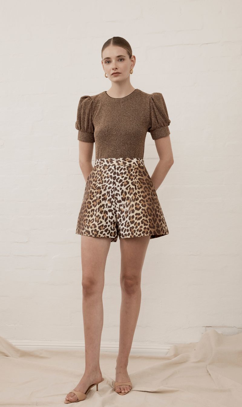 Luxe De Valentina | Malfa High Wasted Short - Leopard