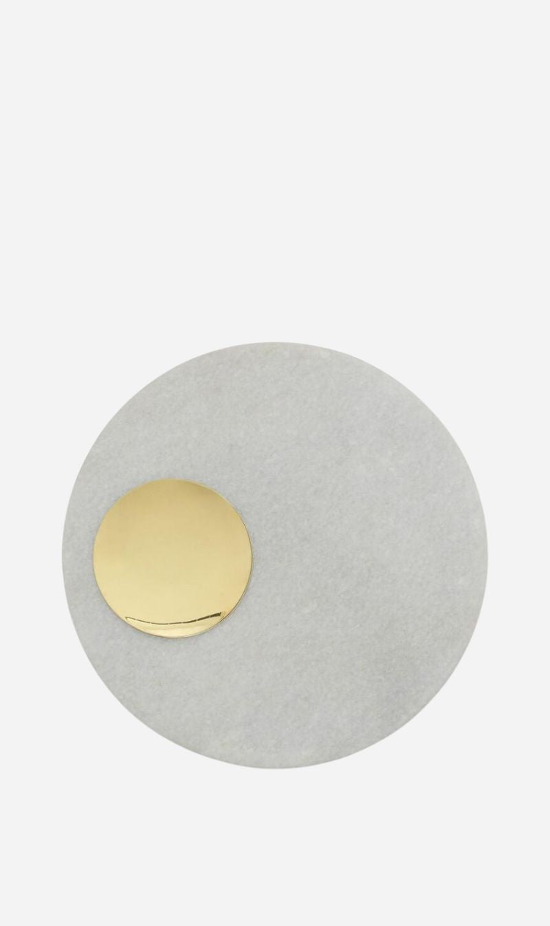 Tom Dixon | Stone Serve Board White Morward Marble & Brass