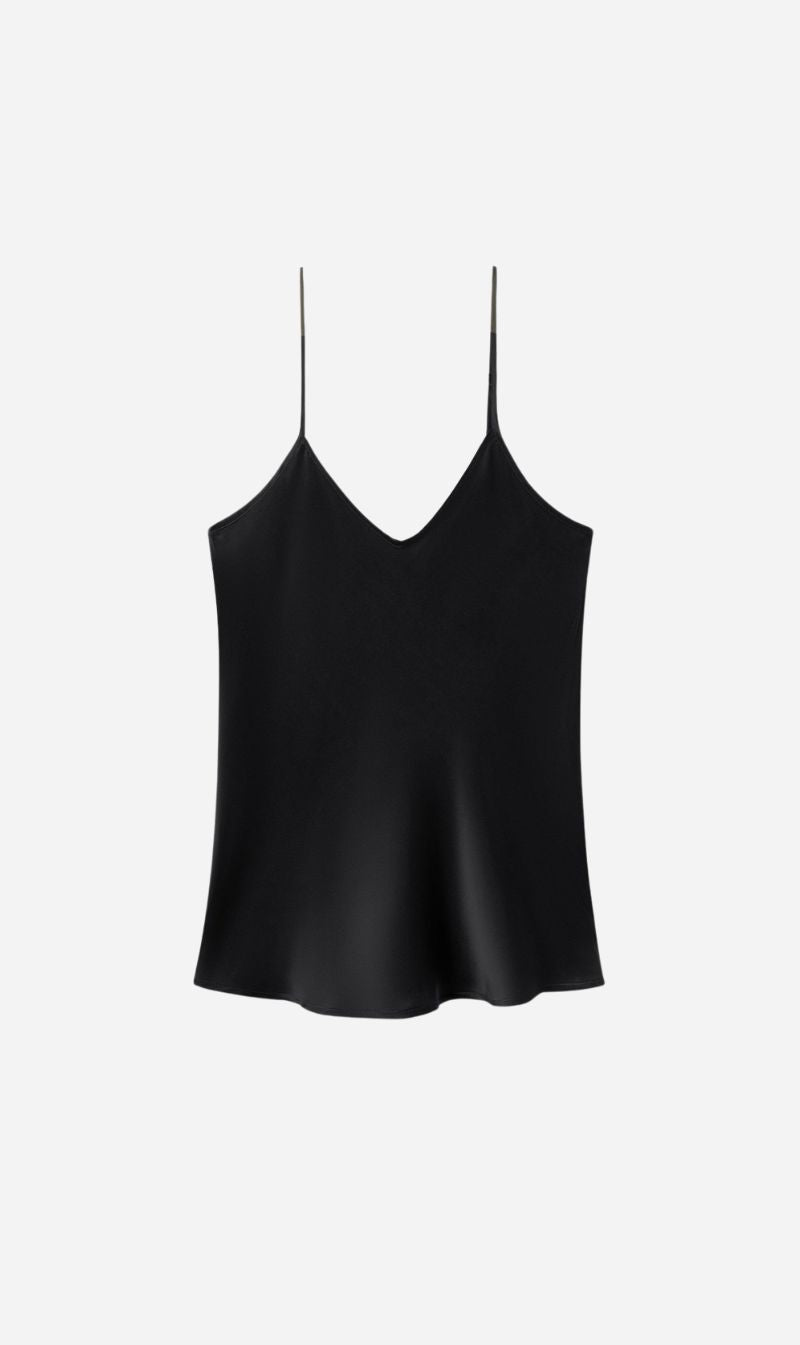 Silk Laundry | New Bias Cut Cami - Black