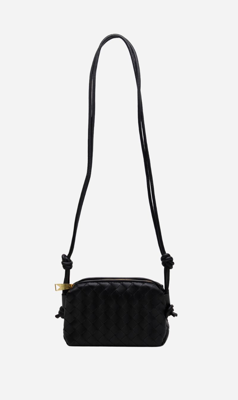 La Tribe | Woven Dumpling Bag - Black