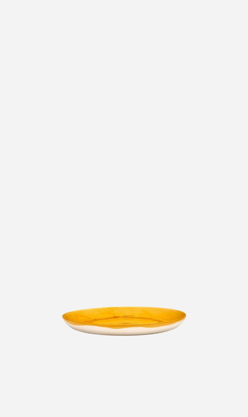 Serax | Feast Plate S Sunny Yellow Swirl - Stripes Red Set Of 2