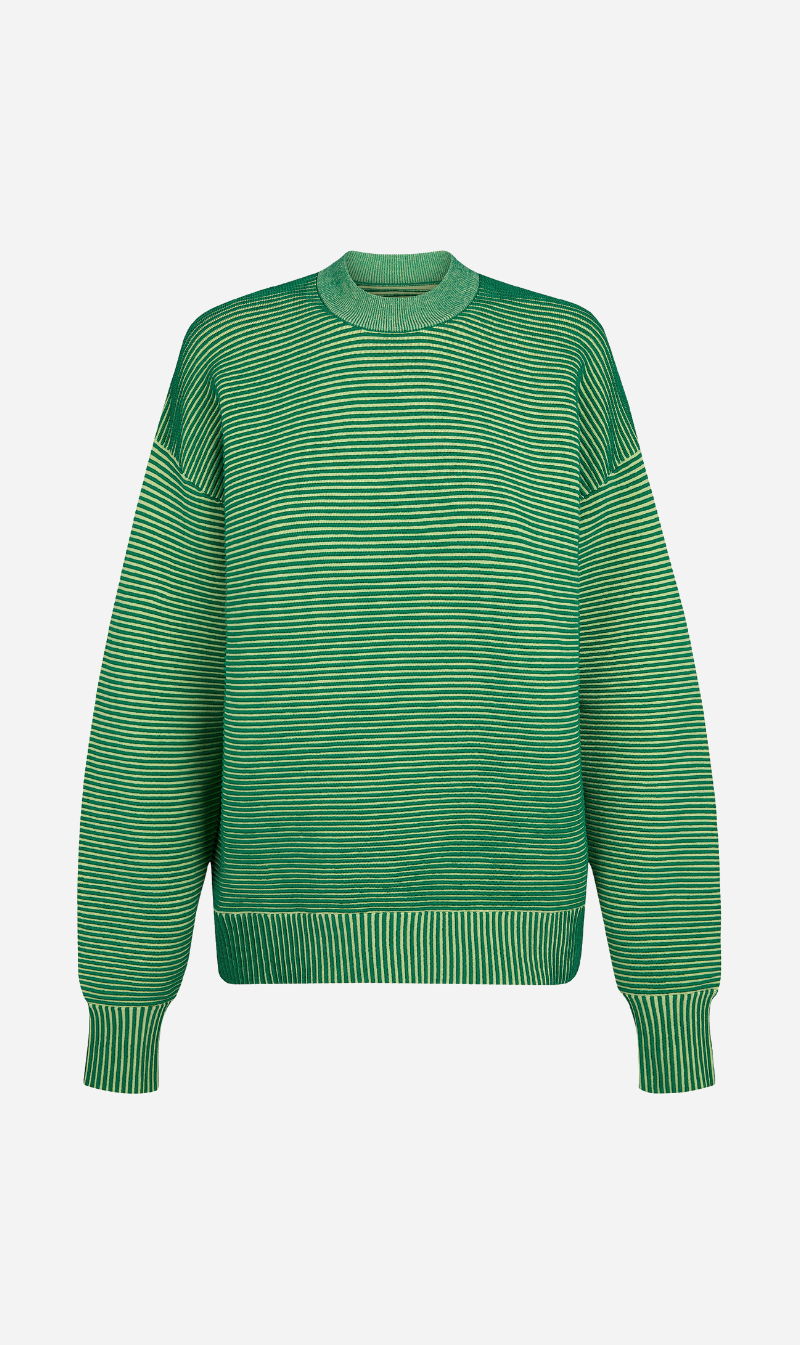 Nagnata | Sonny Crew Neck Sweater - Tropic Green/Lime