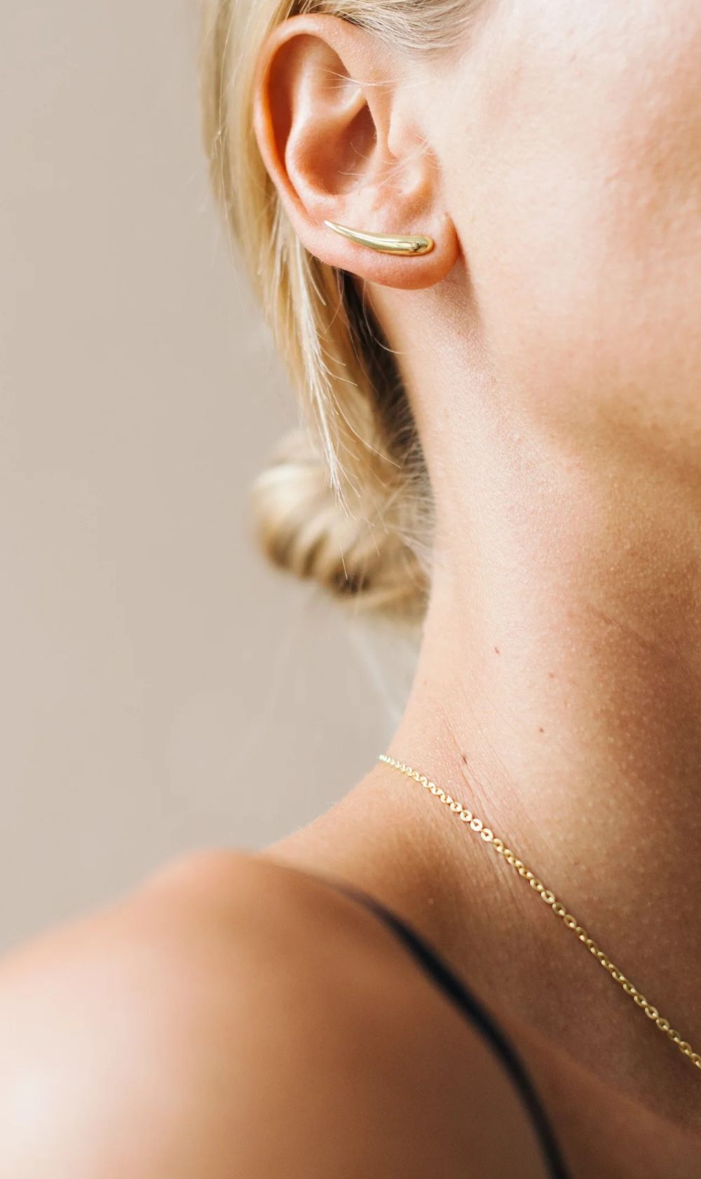 Adorn | Golden Drop Earring - High Polish