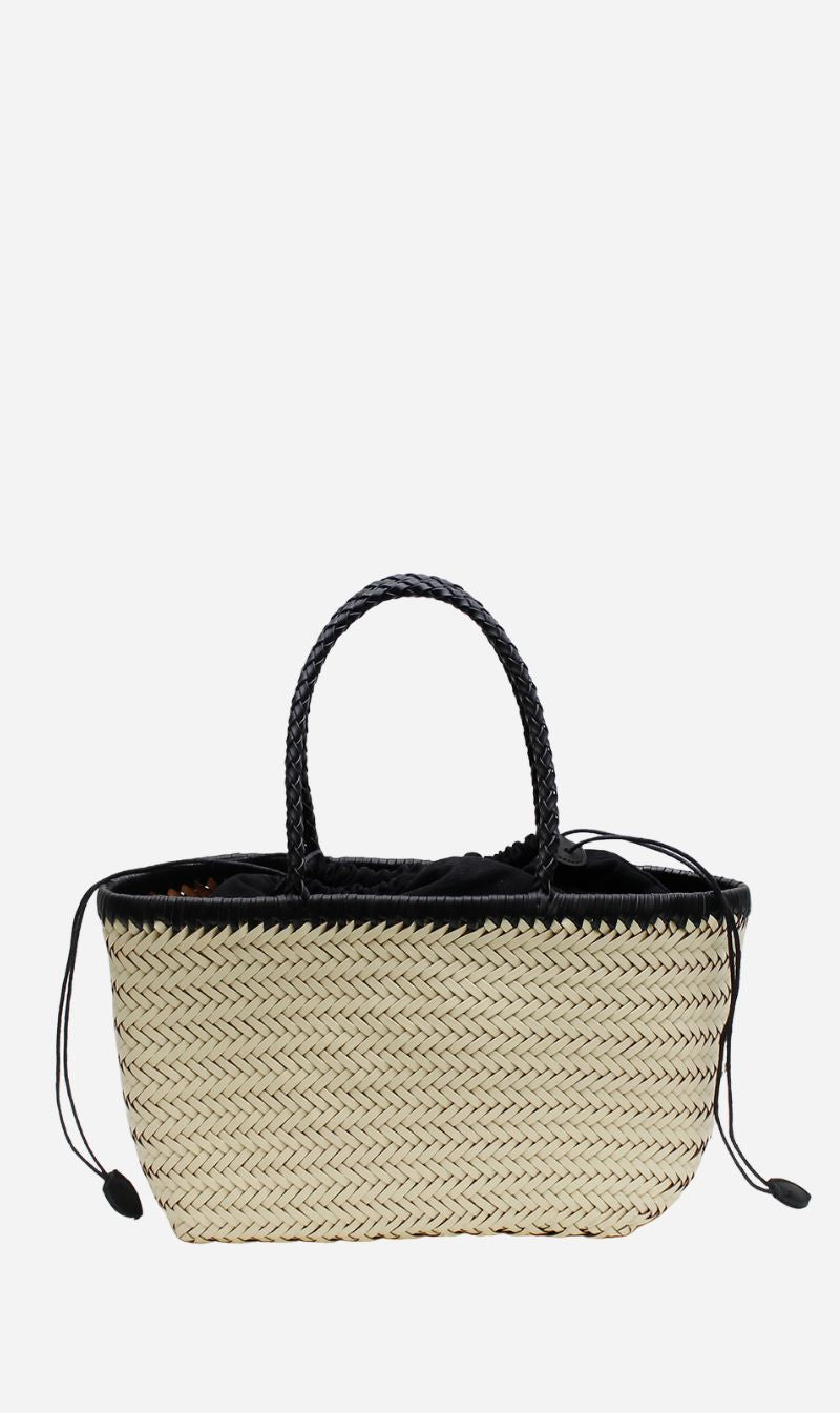 La Tribe | Amelia Woven Bag - Cream/Black