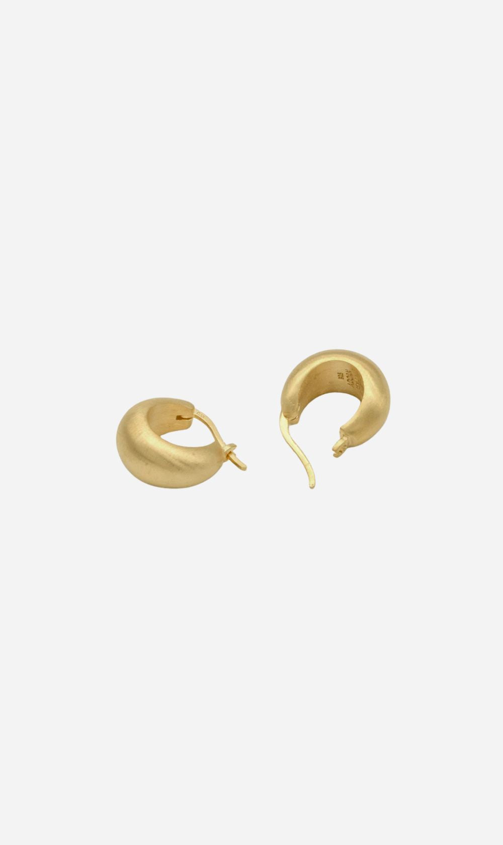 Adorn | Small Moon Drop Earring - Satin Polish