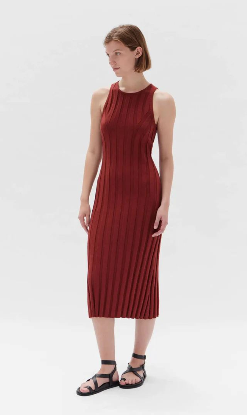 Assembly Label | Florence Midi Knit Dress - Sumac