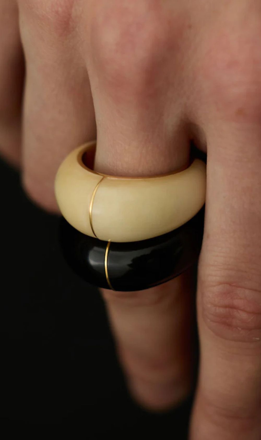 Adorn | Moon Ring - Dark Horn