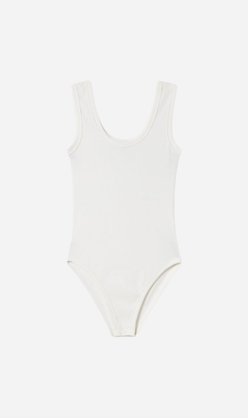 Silk Laundry | Bodysuit Tank - White