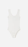 Silk Laundry | Bodysuit Tank - White