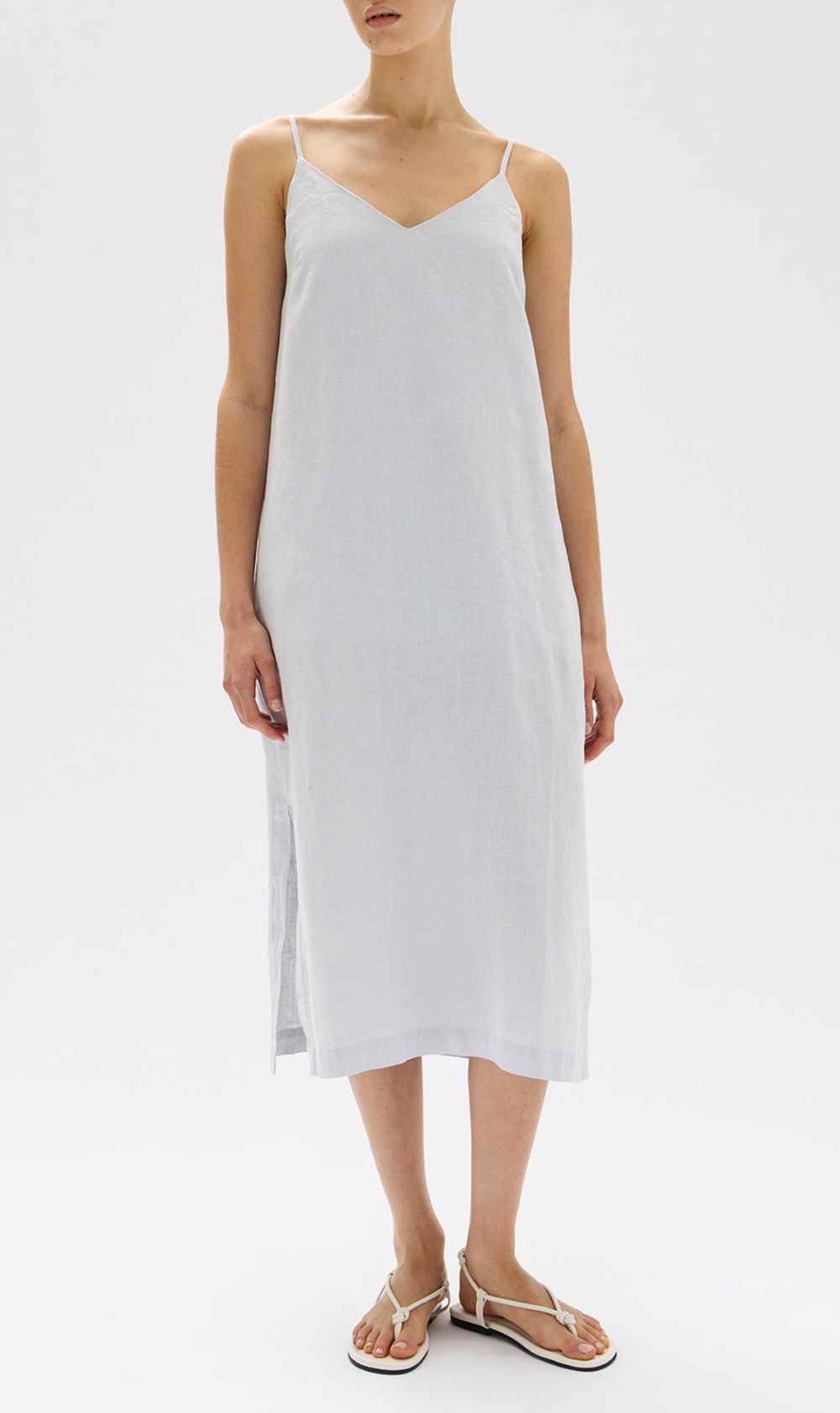 Assembly Label | Vallory Linen Slip Dress - Blue Haze