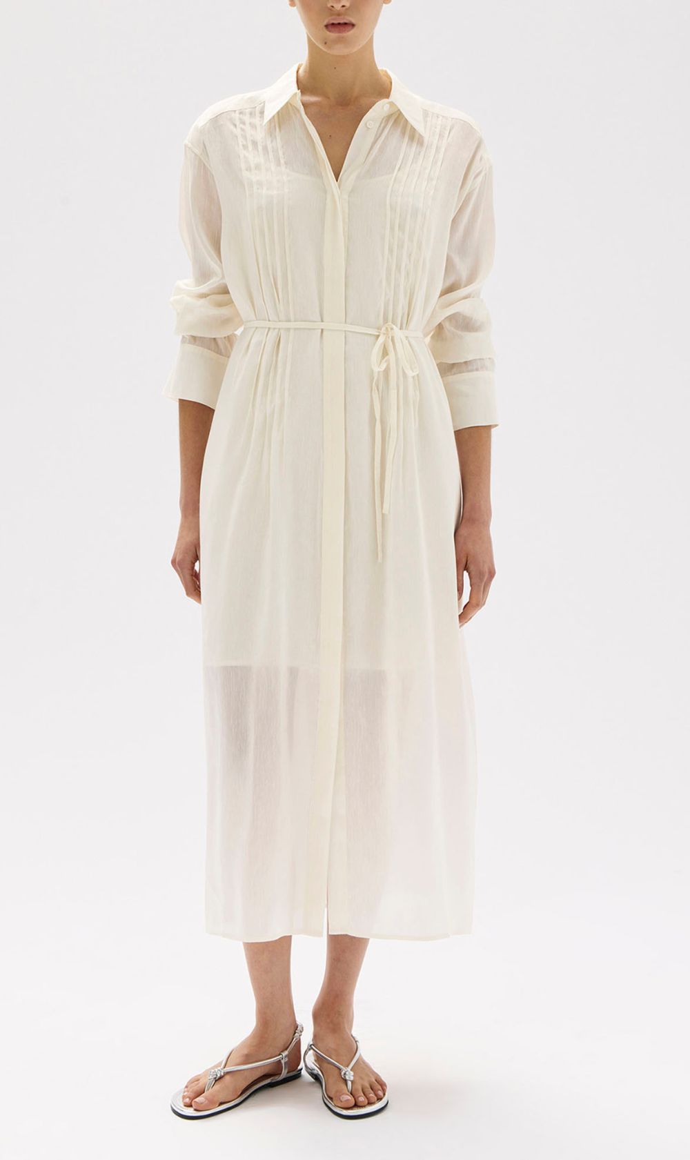 Assembly Label | Harper Linen Silk Maxi Dress - Cream