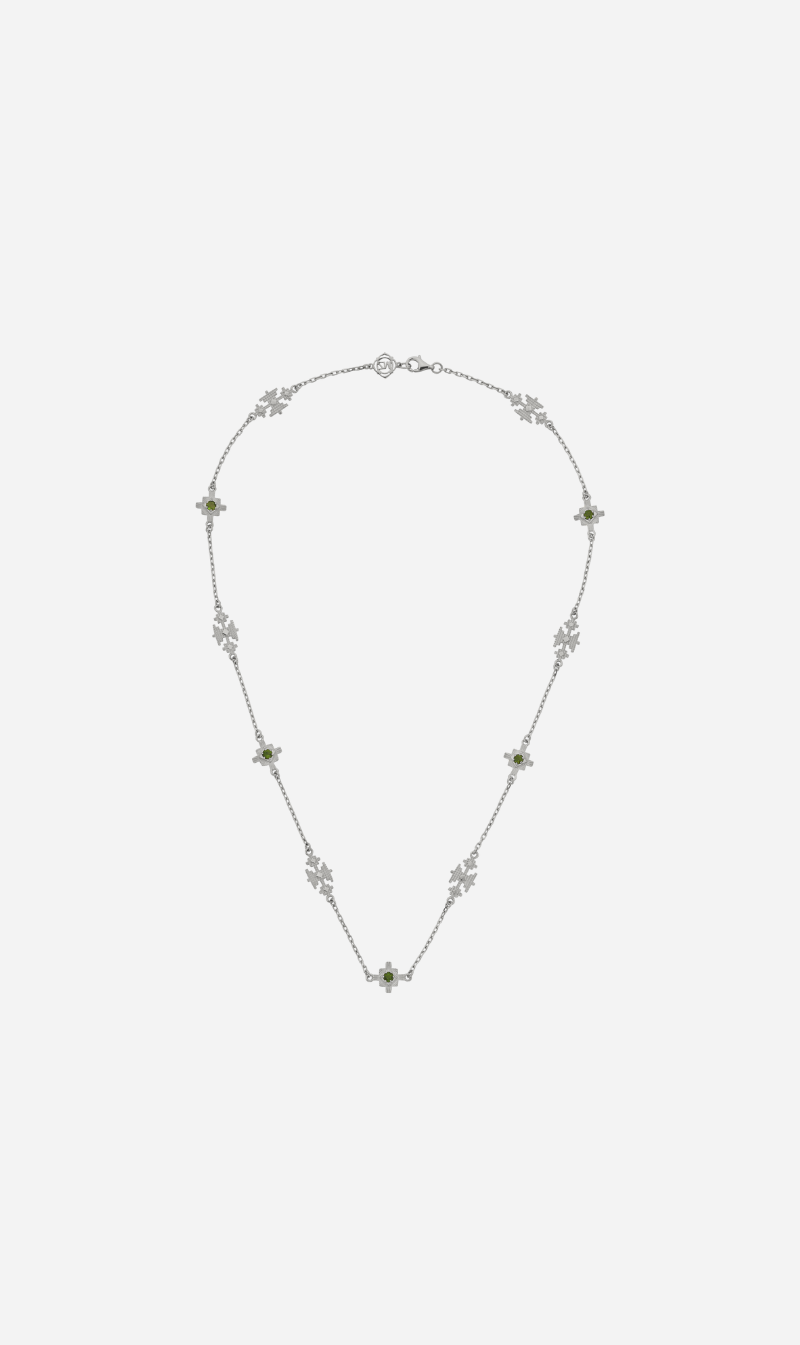 Zoe & Morgan | Ayllu Necklace - Silver/Chrome Diopside