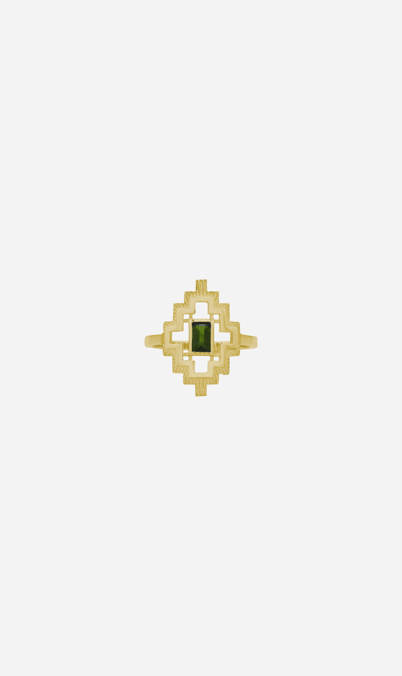 Zoe & Morgan | Munay Ring - Gold/Chrome Diopside