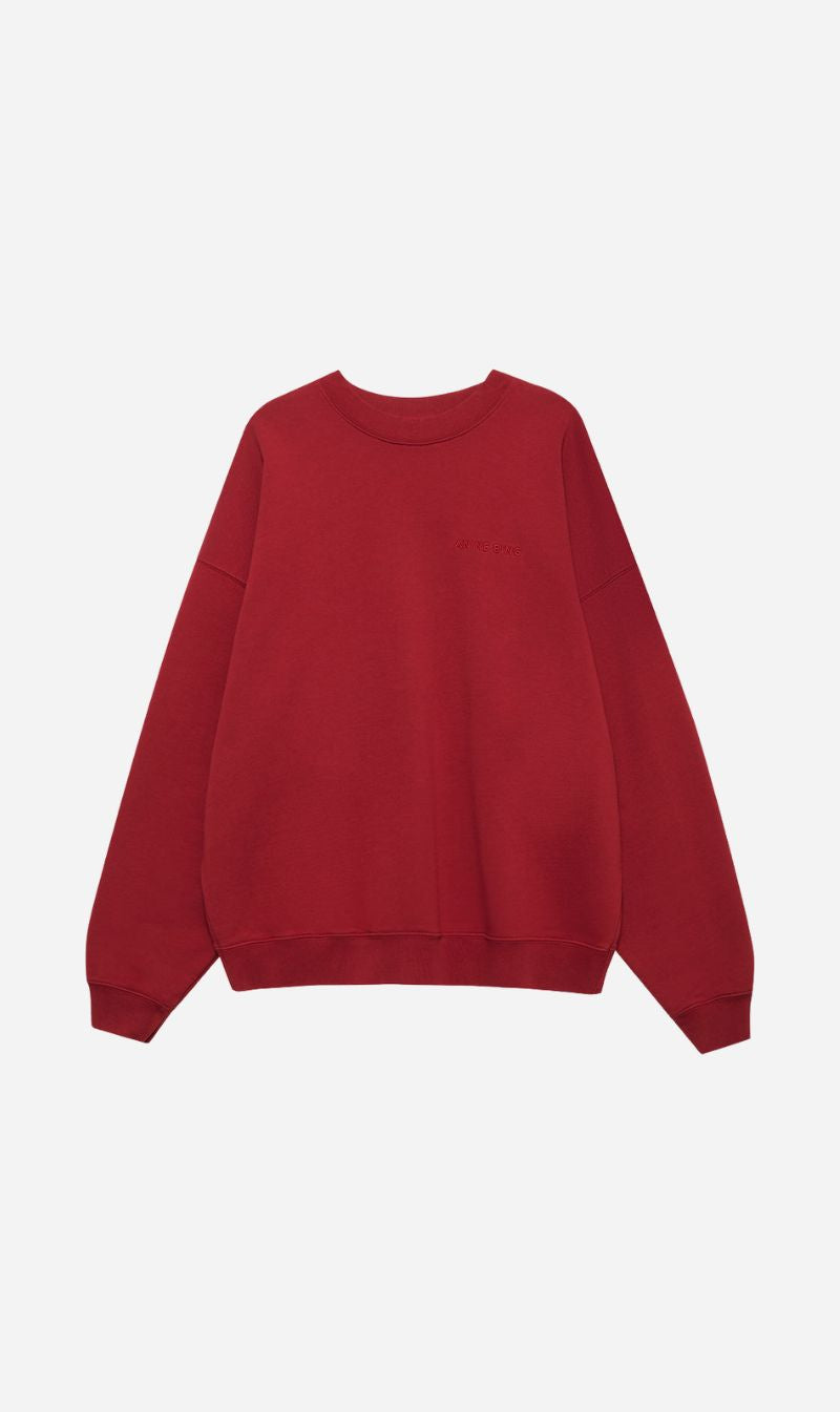 Anine Bing | Miles Sweatshirt - Washed Red