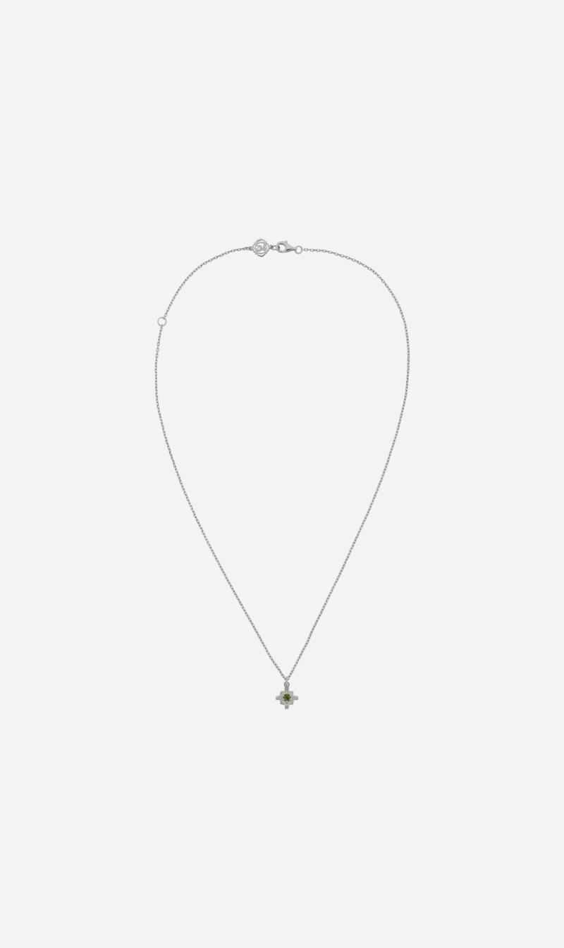 Zoe & Morgan | Inka Necklace - Silver/Chrome Diopside