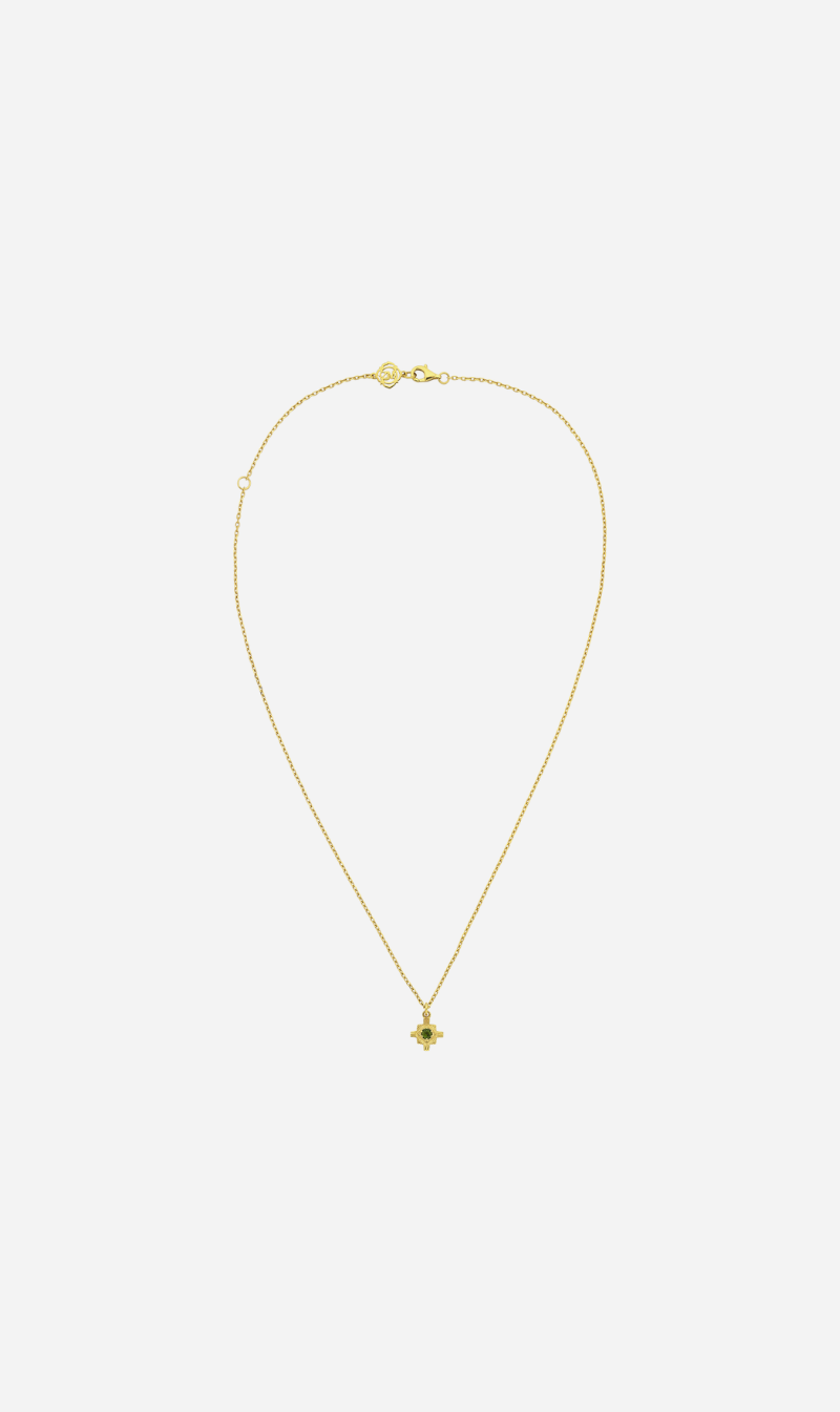 Zoe & Morgan | Inka Necklace - Gold/Chrome Diopside