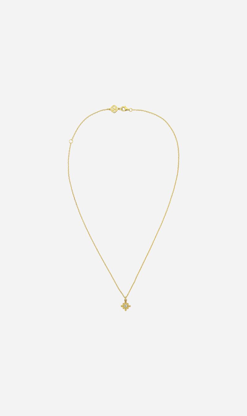 Zoe & Morgan | Inka Necklace - Gold/White Zircon