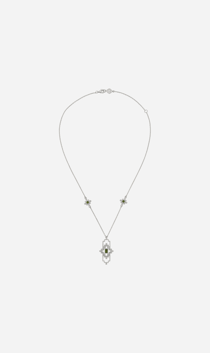 Zoe & Morgan | Munay Necklace - Silver/Chrome Diopside