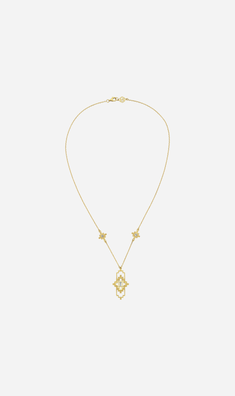 Zoe & Morgan | Munay Necklace - Gold/Aqua/WhtZir