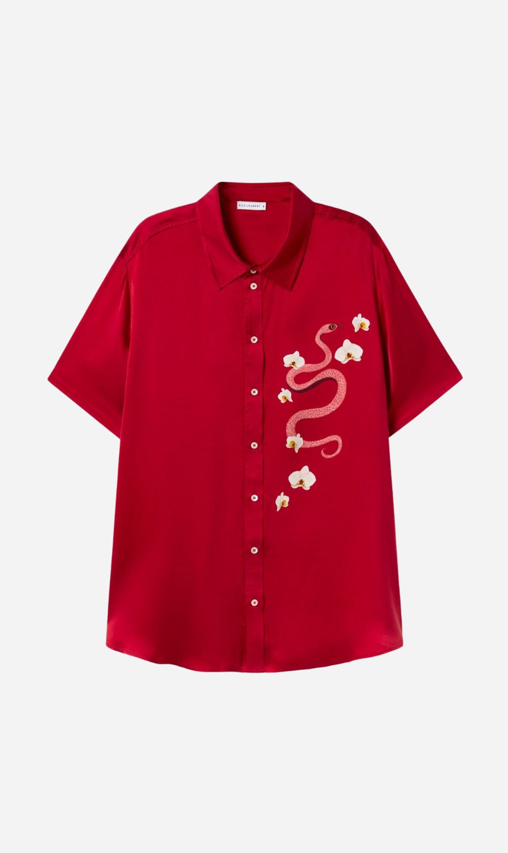 Silk Laundry | Short Sleeve Boyfriend Shirt - Year Of The Snake