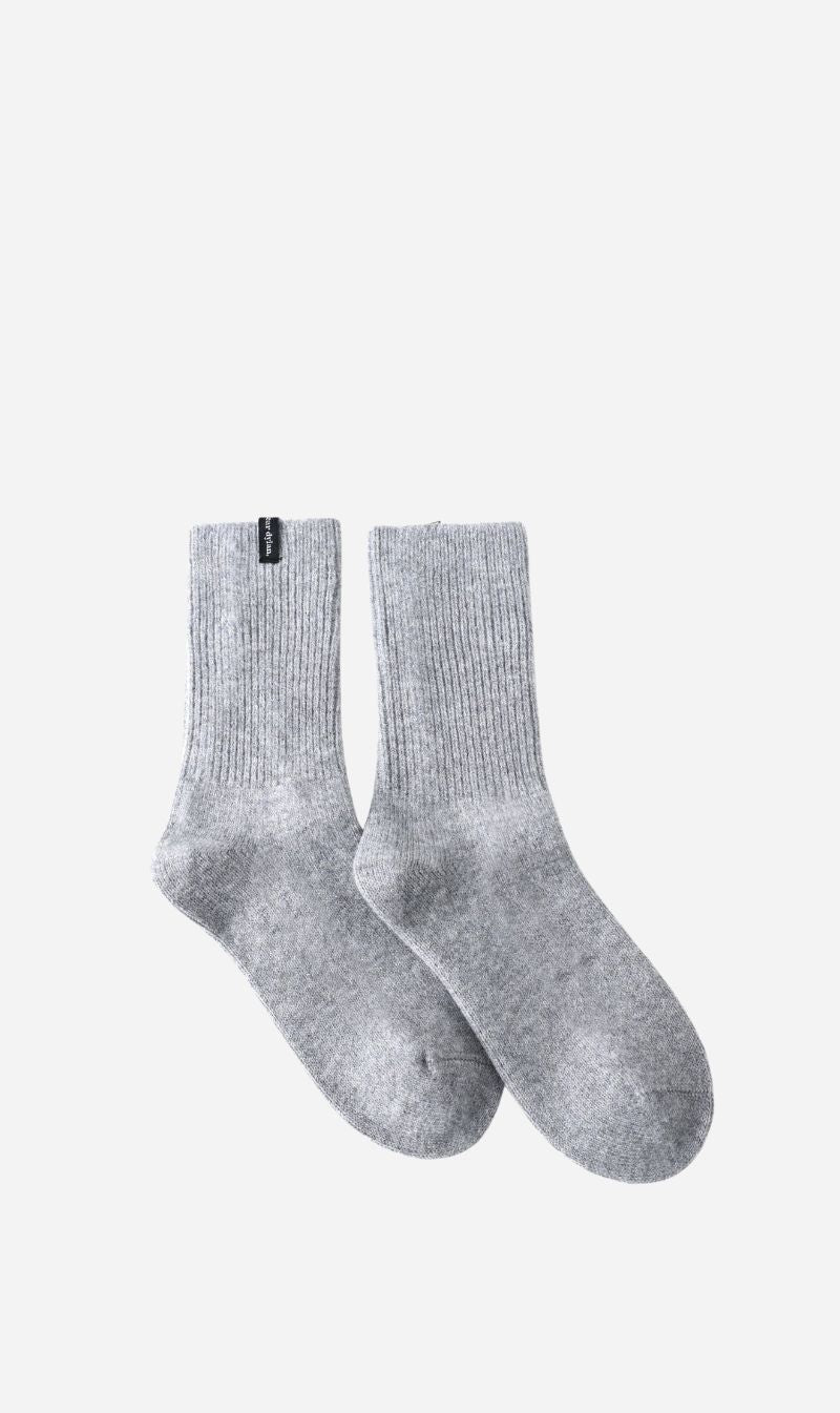 Dear Dylan | Wool Home Socks - Grey Marle