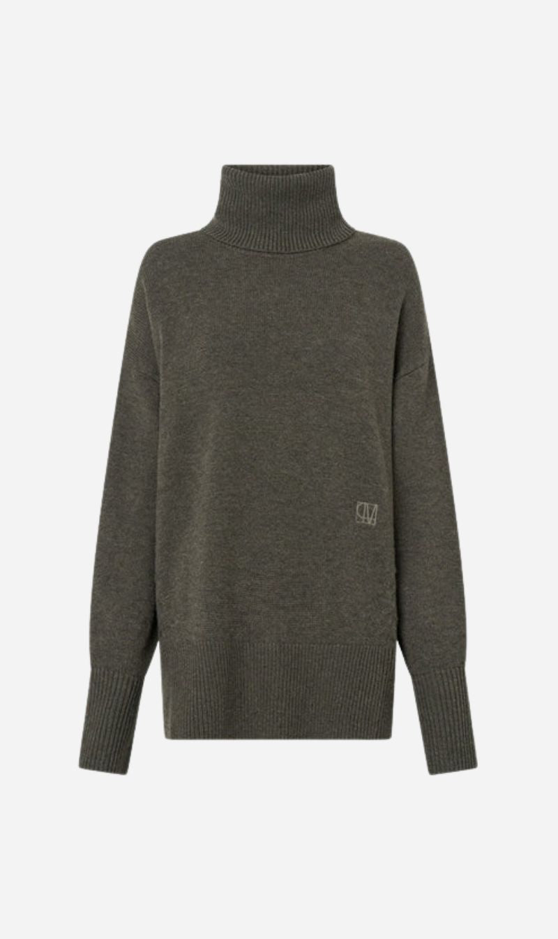 Camilla and Marc | Pascal Cashmere Blend Turtle Neck- Army Green