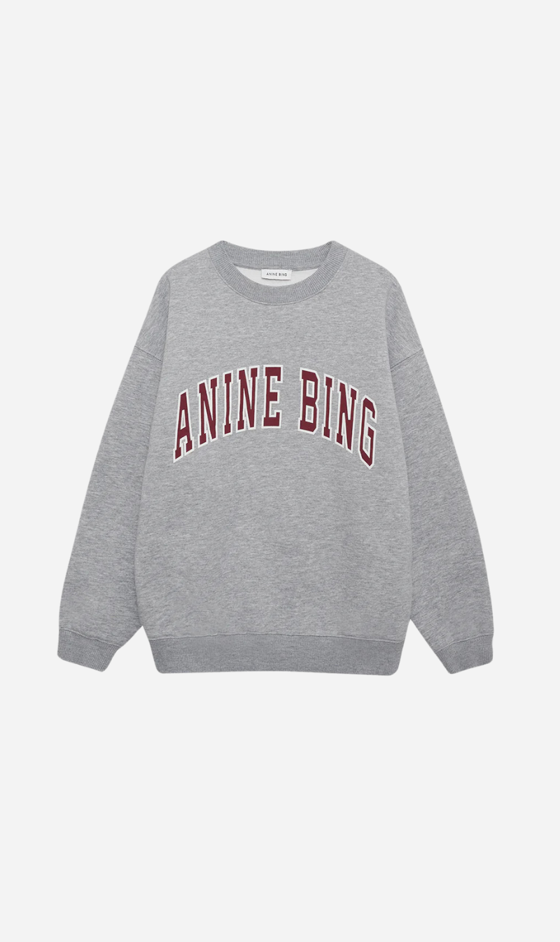 Anine Bing | Spencer Sweatshirt - Medium Heather Grey