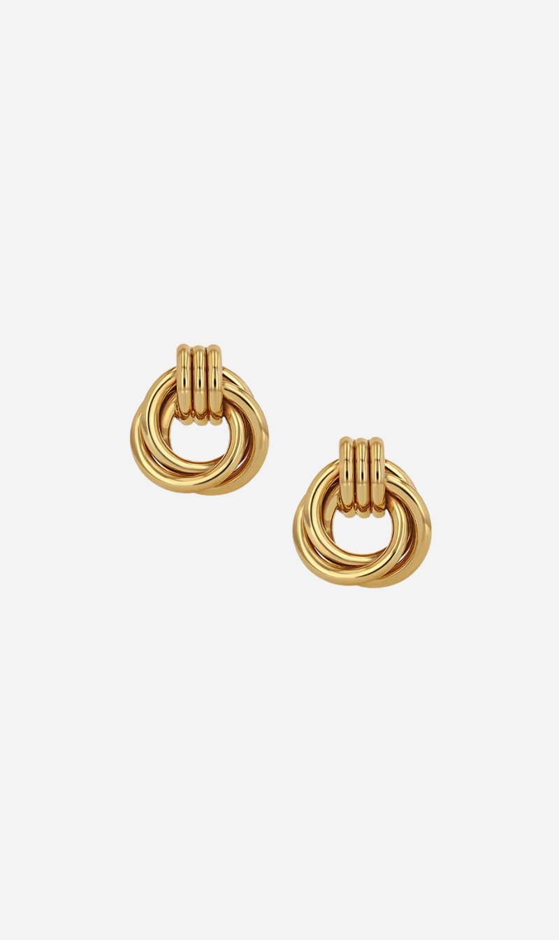 Anine Bing | Triple Knot Earrings - Gold