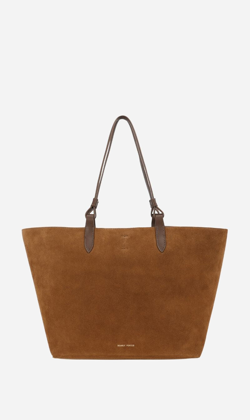 Deadly Ponies | Mr Bandit Tote Maxi - Gingerbread Suede