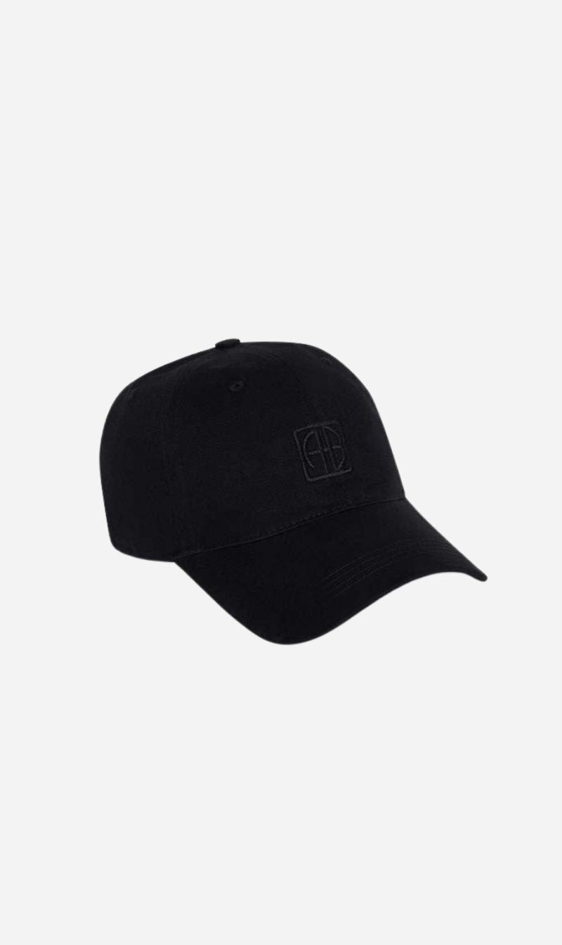 Anine Bing | Jeremy Baseball Cap Framed Monogram - Black