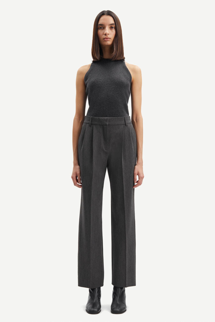 Samsøe Samsøe | Haveny Trousers - Dark Grey Mel.