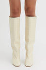 Camilla and Marc | Cosmos Knee High Boot - Ivory Croc