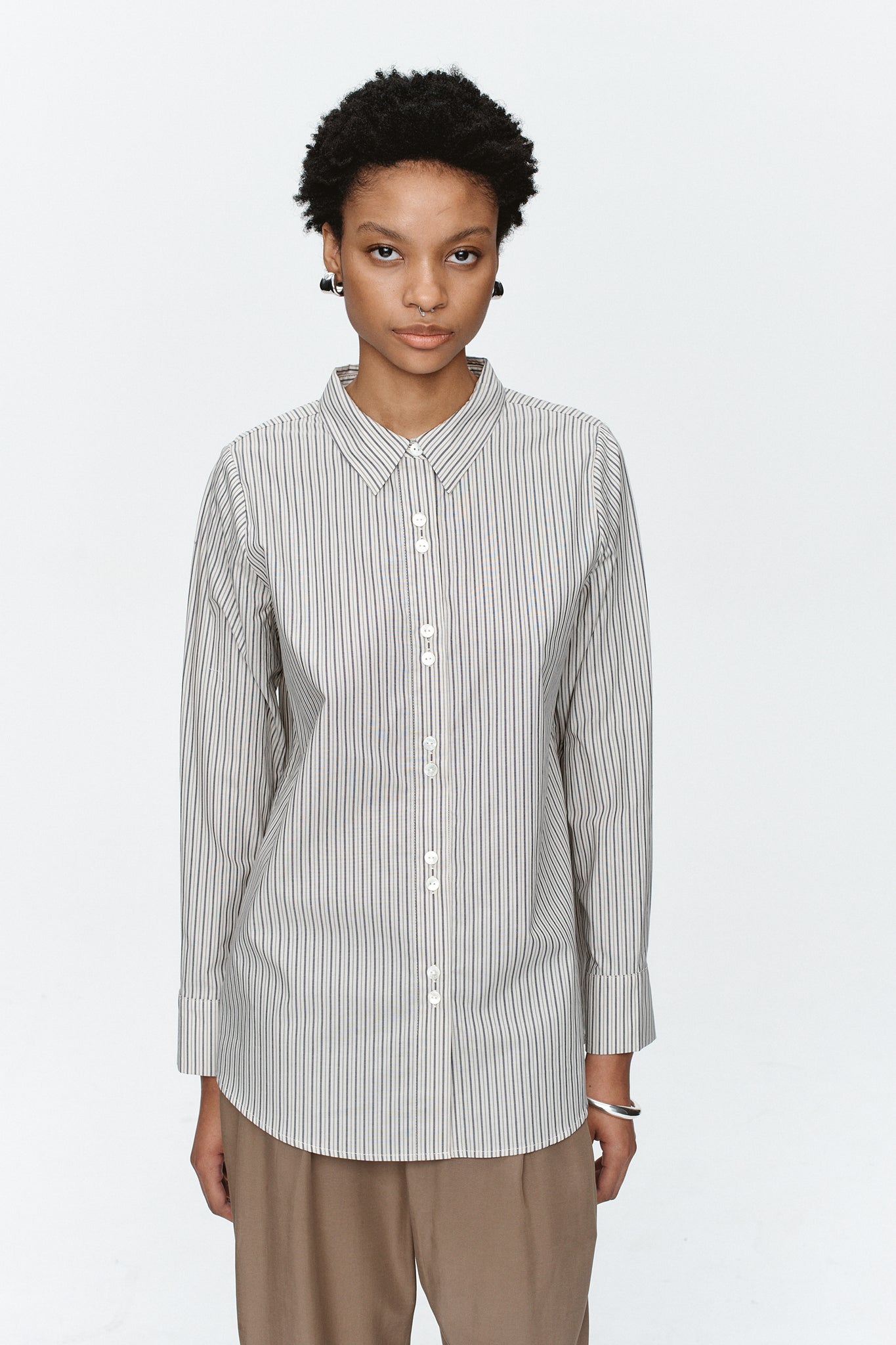 Marle | Foundations Shirt - Eucalyptus Stripe