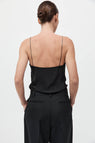 St Agni | Fine Chain Silk Cami - Black