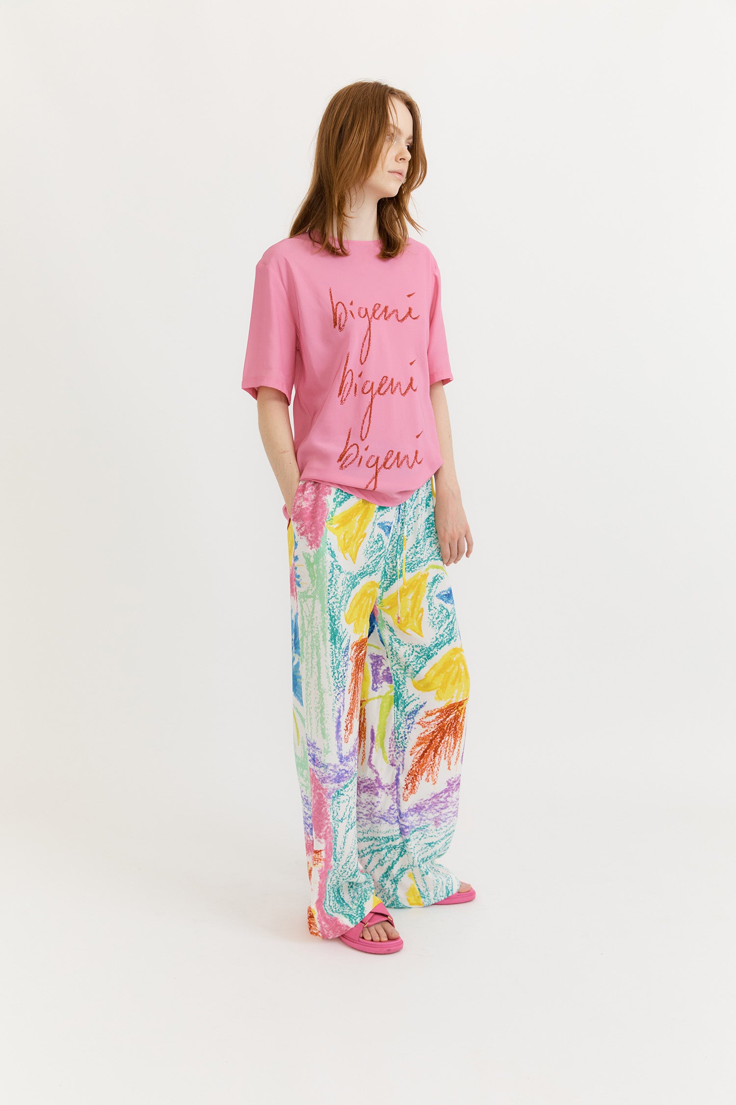 Gary Bigeni | Quinn Drawstring Pant - Blue Flowers