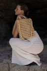 La Tribe | Gia Beaded Tote Bag - Natural