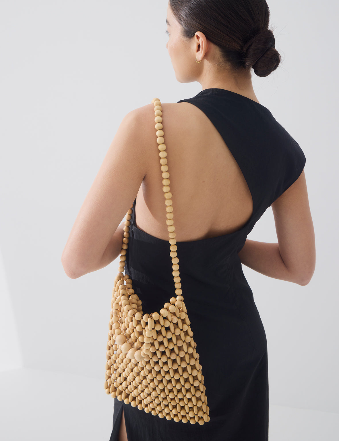 La Tribe | Gia Beaded Tote Bag - Natural