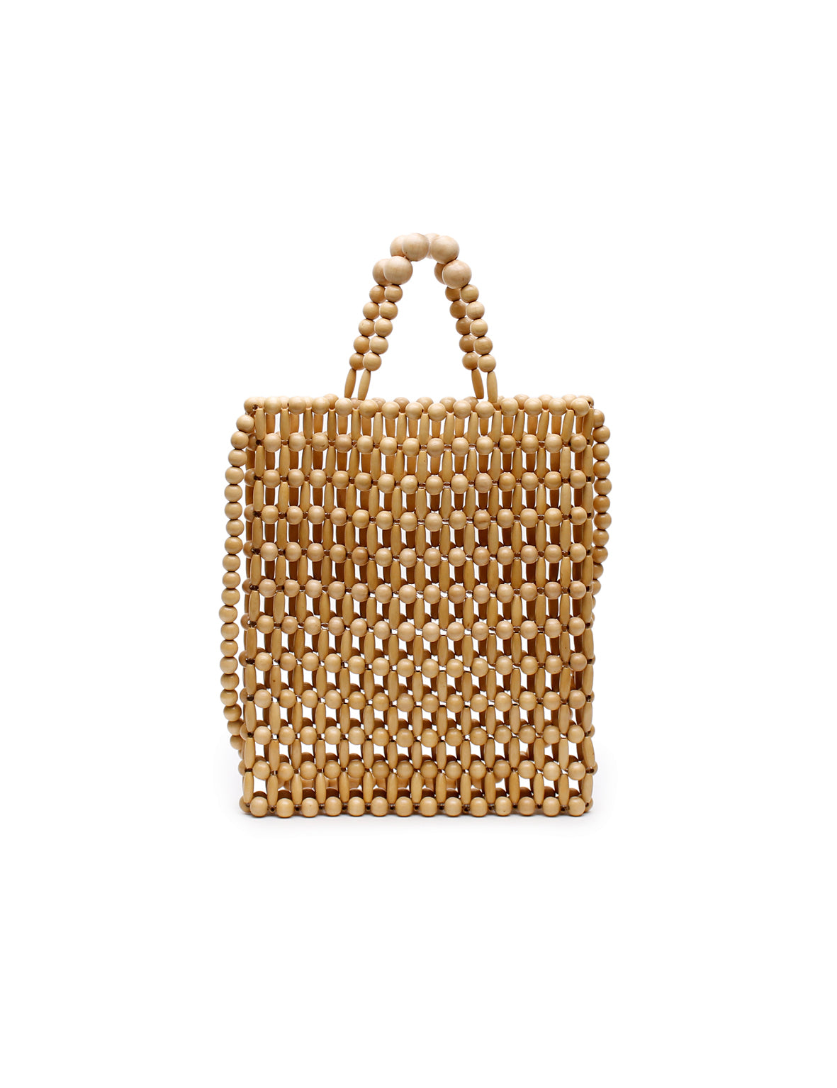 La Tribe | Gia Beaded Tote Bag - Natural