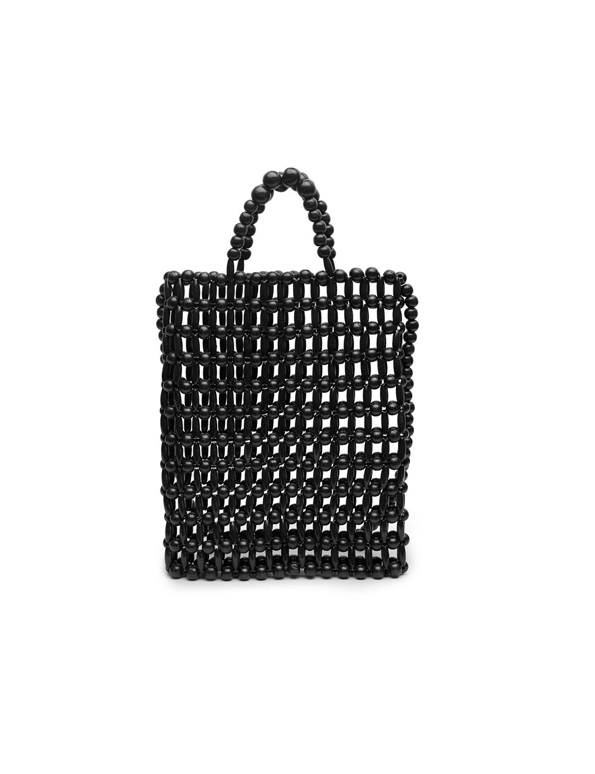 La Tribe | Gia Beaded Tote - Black