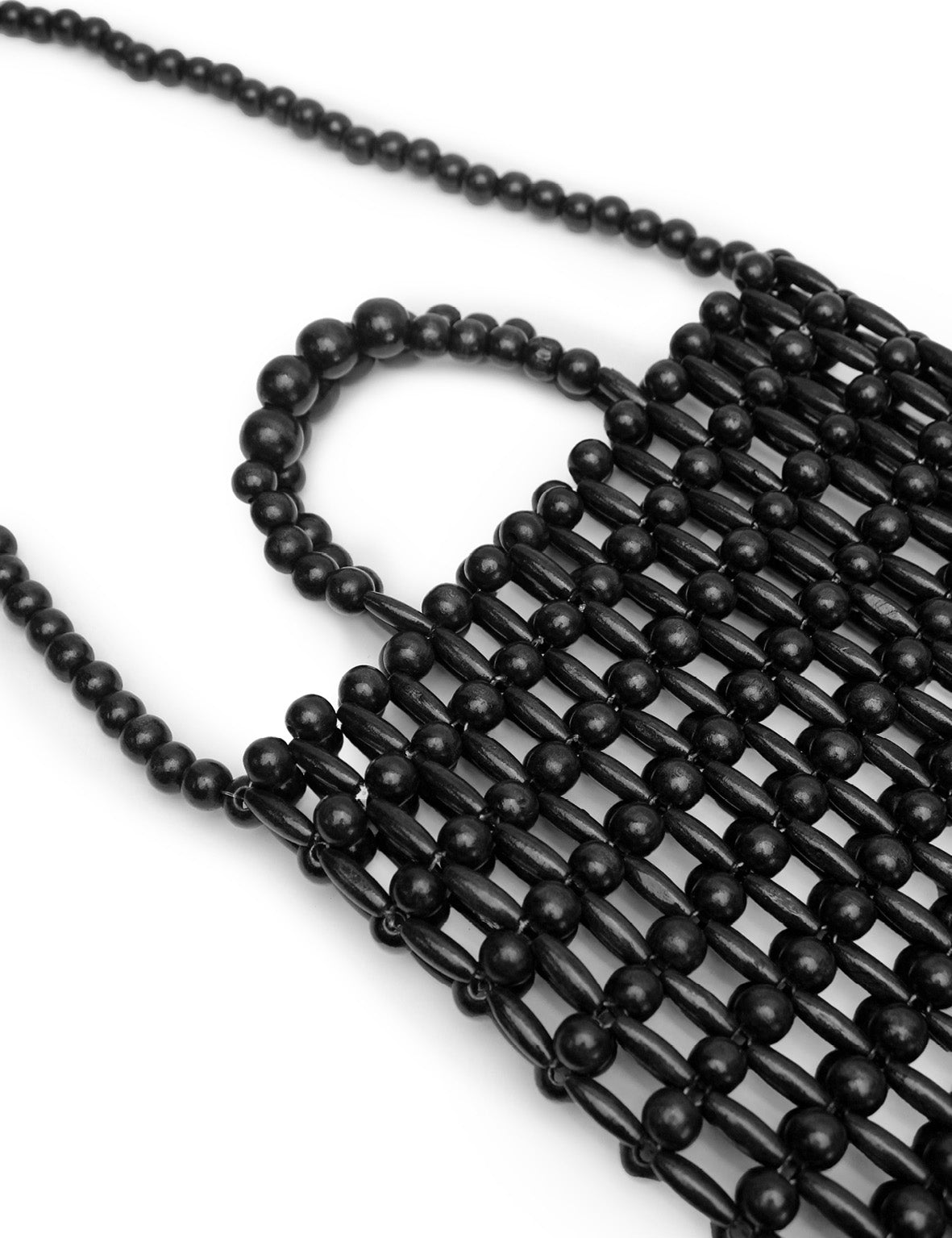 La Tribe | Gia Beaded Tote - Black