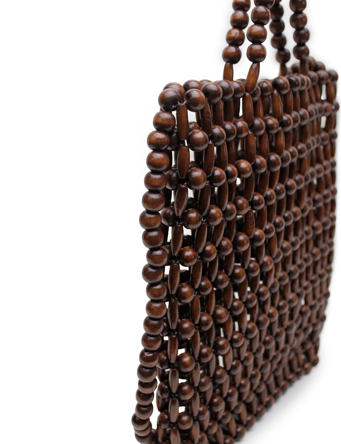 La Tribe | Gia Beaded Tote Bag - Brown